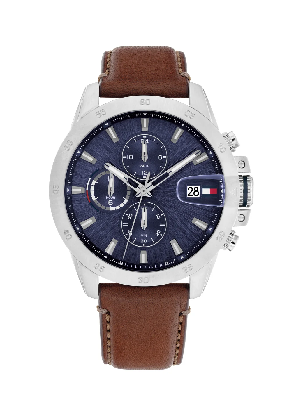 تومي هيلفيغر Jameson Multifunction Analog Leather Strap Watch