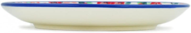 Polmedia Polish Pottery طبق حلوى من الفخار البولندي مصنوع بواسطة سيراميكا أرتيستشنة العصفور الذهبي في موضوع بتلات الورد توقيع UNIKAT شهادة الأصالة - Image 3