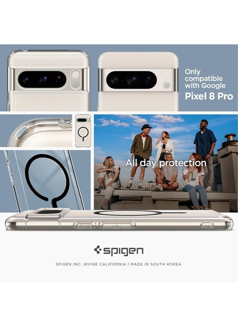Spigen Ultra Hybrid Metal Ring MagFit for Google Pixel 8 PRO Case Cover One Tap MagSafe Compatible  - Image 2