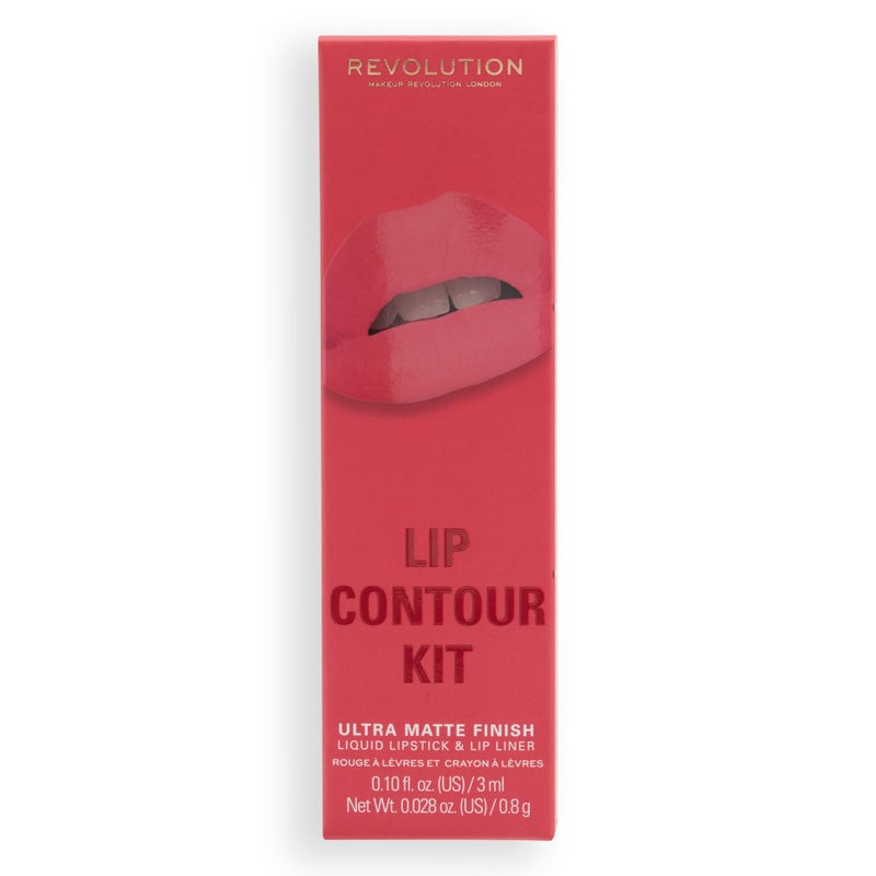 Revolution Lip Contour Matte Lipstick & Liner Duo – Soulful Pink - Image 4