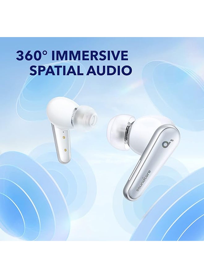 Soundcore Liberty 4 NC Earbuds, 98.5 Percent Noise Reduction, Adaptive Cancelling To Ears And Environment, Hi-Res Sound, 50H Battery, Wireless Charging, Bluetooth 5.3 White - Image 4