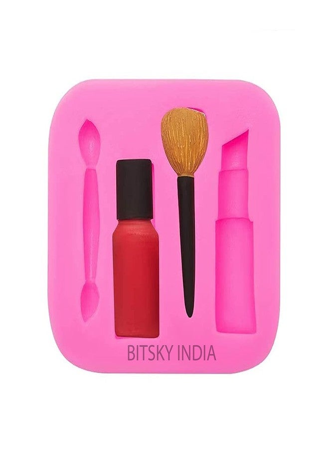 BITSKY INDIA Makeup Tools Design Fondant Cake Molds Makeup Designed Silicone Molds Scissors Hair Tools Shaped Fondant Mold for Chocolate, Pudding, Candy, Jelly, Soap, Cake Cup - Image 1