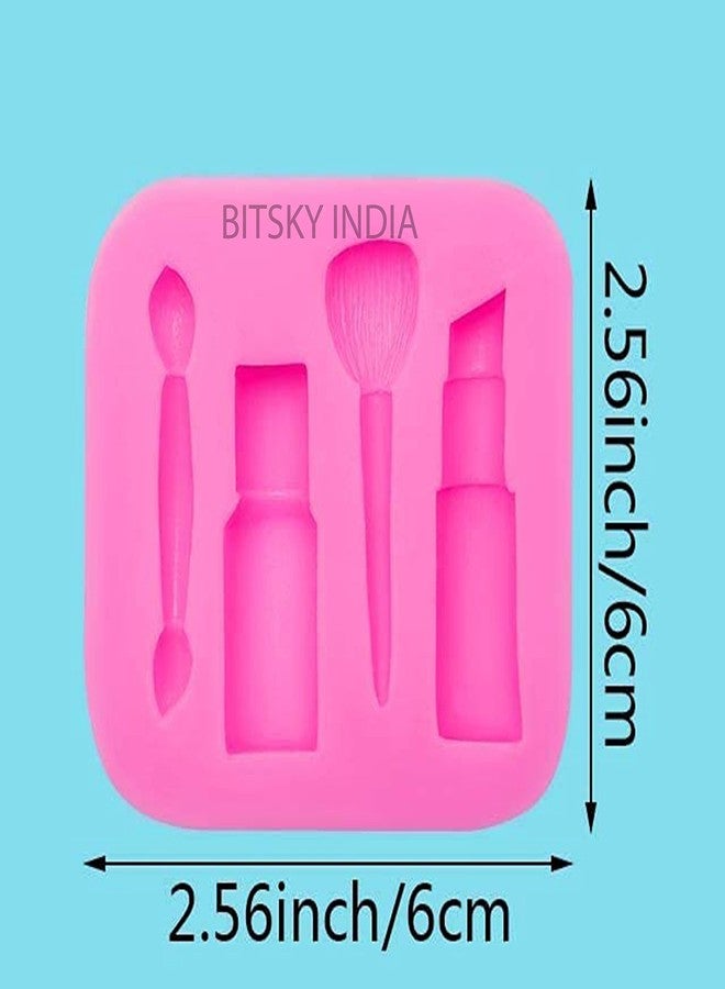 BITSKY INDIA Makeup Tools Design Fondant Cake Molds Makeup Designed Silicone Molds Scissors Hair Tools Shaped Fondant Mold for Chocolate, Pudding, Candy, Jelly, Soap, Cake Cup - Image 2