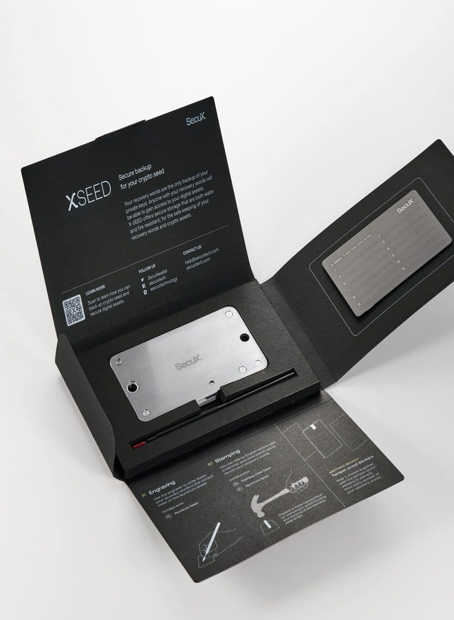 SecuX - XSEED Pro - Indestructible Bitcoin Wallet Crypto Seed Storage Steel Plate - Compatible with SecuX, Ledger, Trezor Hardware Wallets - Image 5
