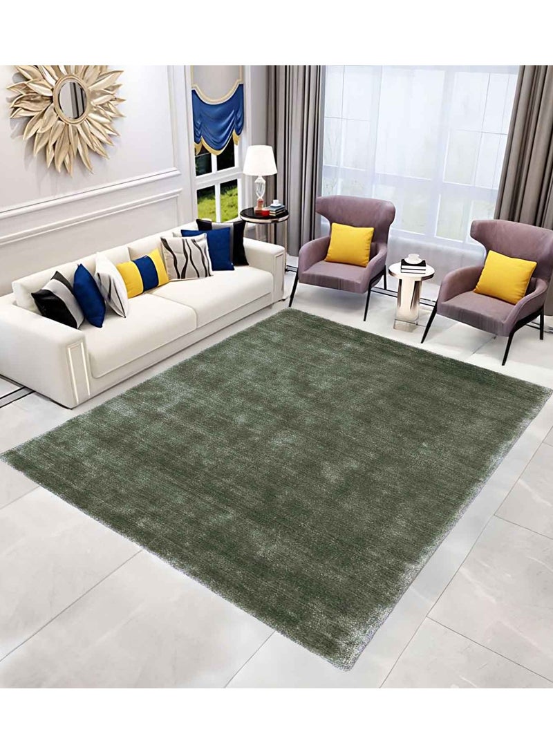 TULIP -100% BAMBOO SILK RUG- 150X230 CM - SAGE - Image 1