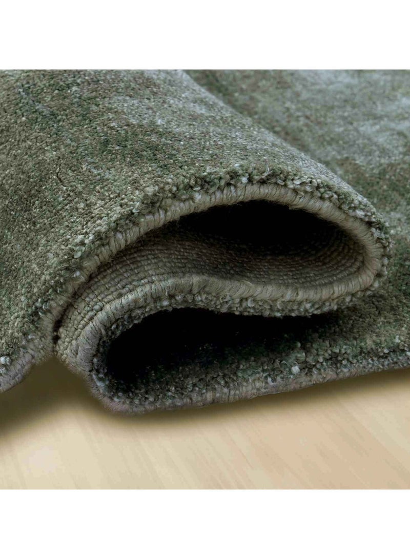 TULIP -100% BAMBOO SILK RUG- 150X230 CM - SAGE - Image 3