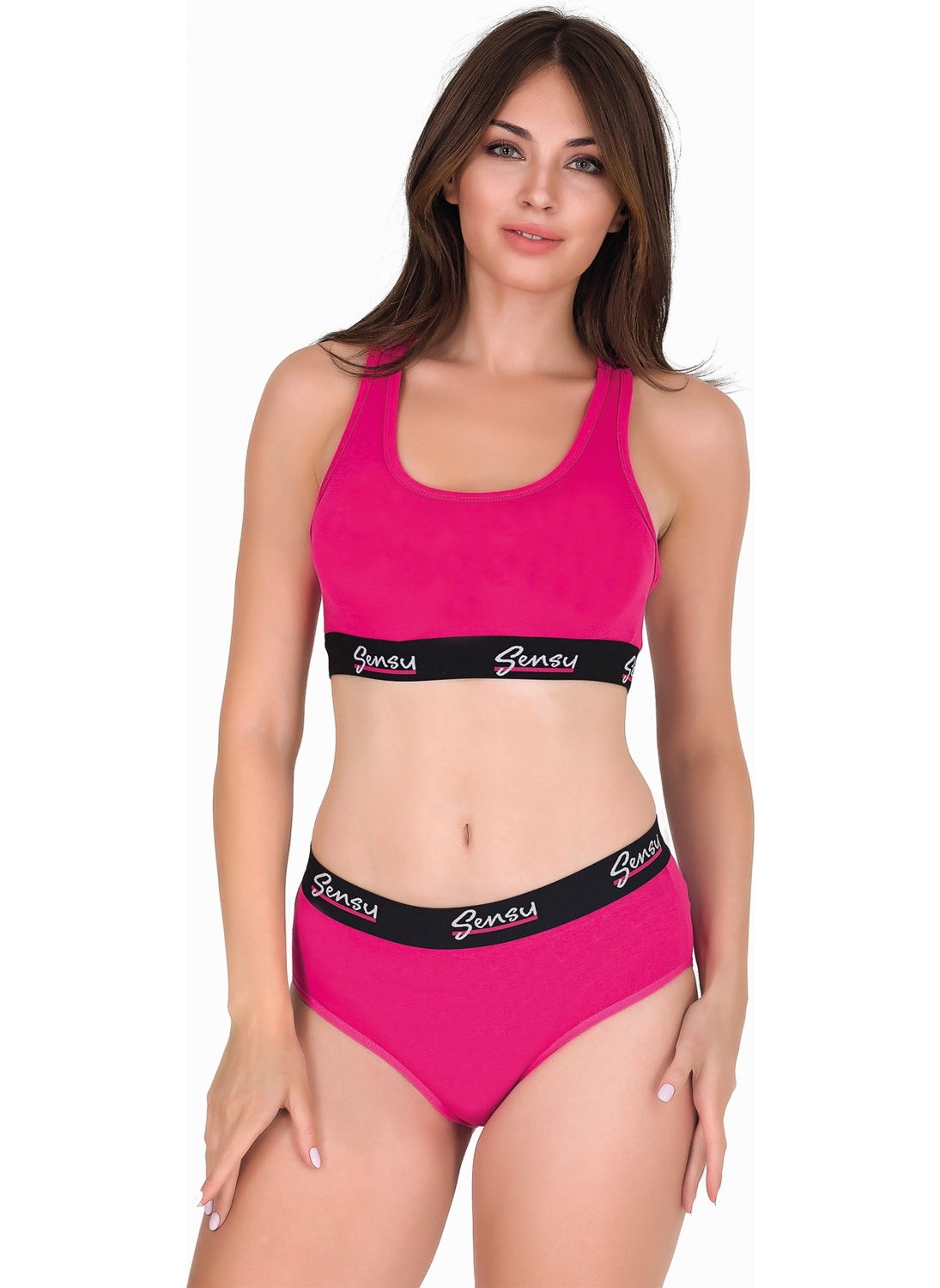 Women's Sports Bra Bottom Top Bustier Set Fuchsia - SBT4002M - pzsku/ZFBBF89EE717F4D396904Z/45/_/1725793969/7e813d81-986b-46a0-9079-d1bd3b344d0a