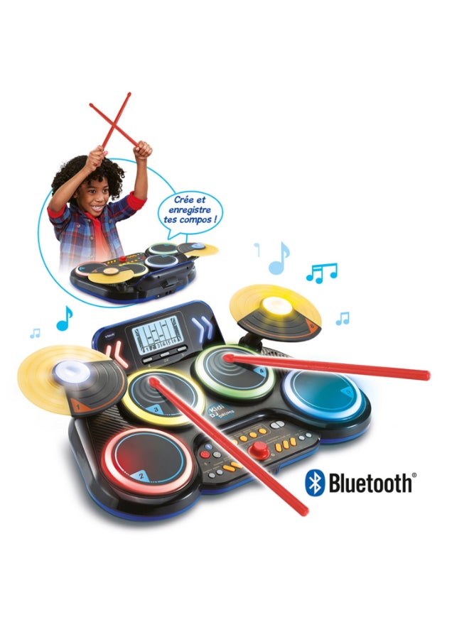 vtech KIDI DJ DRUMS Light up kit with Bluetooth® and Audio Port Multicolour | Kidi drum create your own music | Suitable for ages 5 + up - Image 4