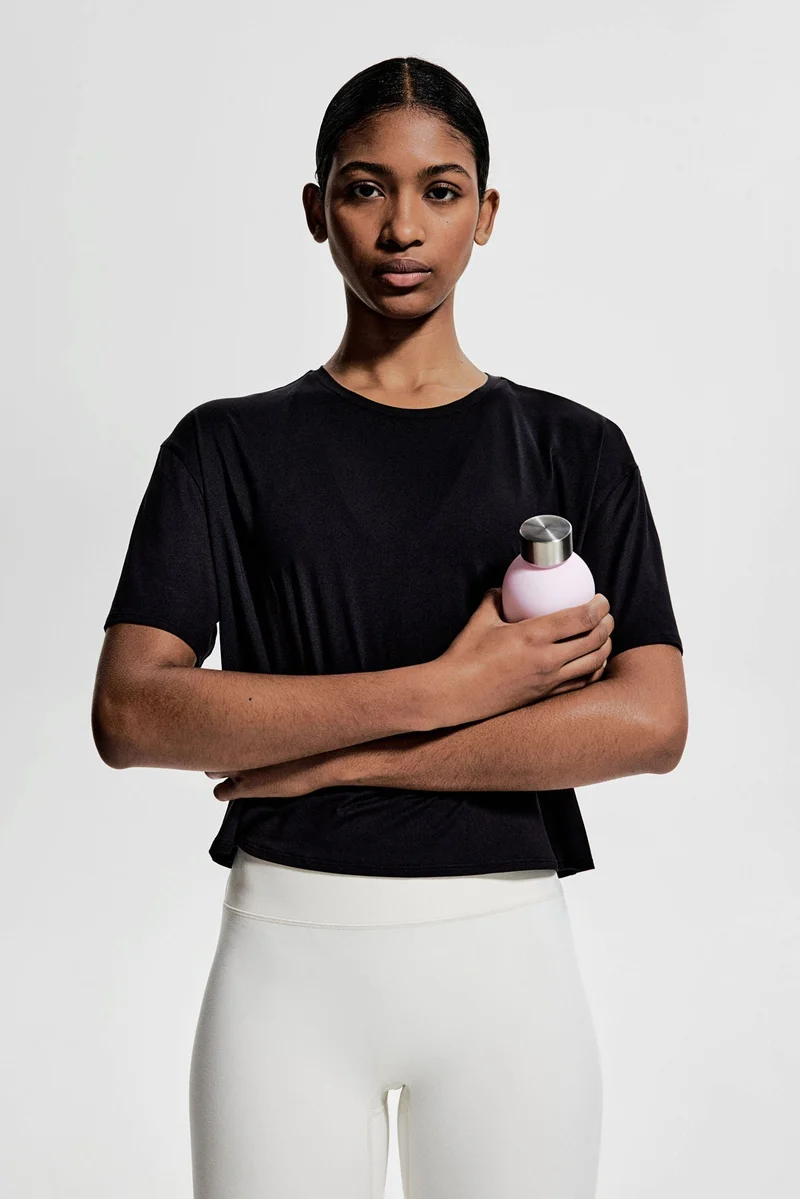 H&M Boxy-style sports top in DryMove™