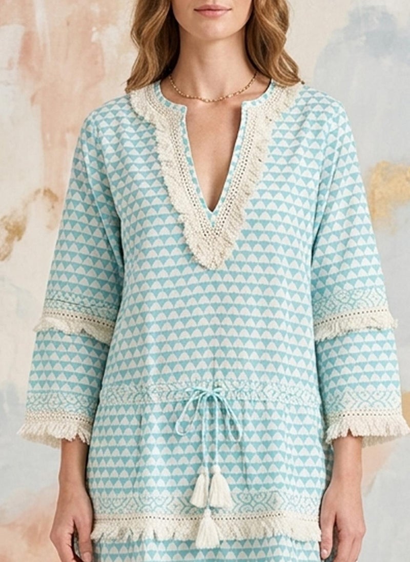 Alaya Women   Cotton Midi Dress -AL3718 - Image 4