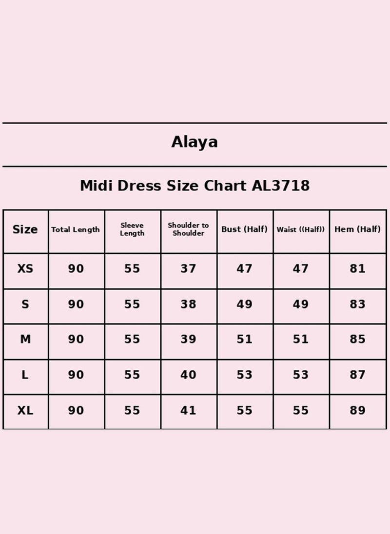 Alaya Women   Cotton Midi Dress -AL3718 - Image 5