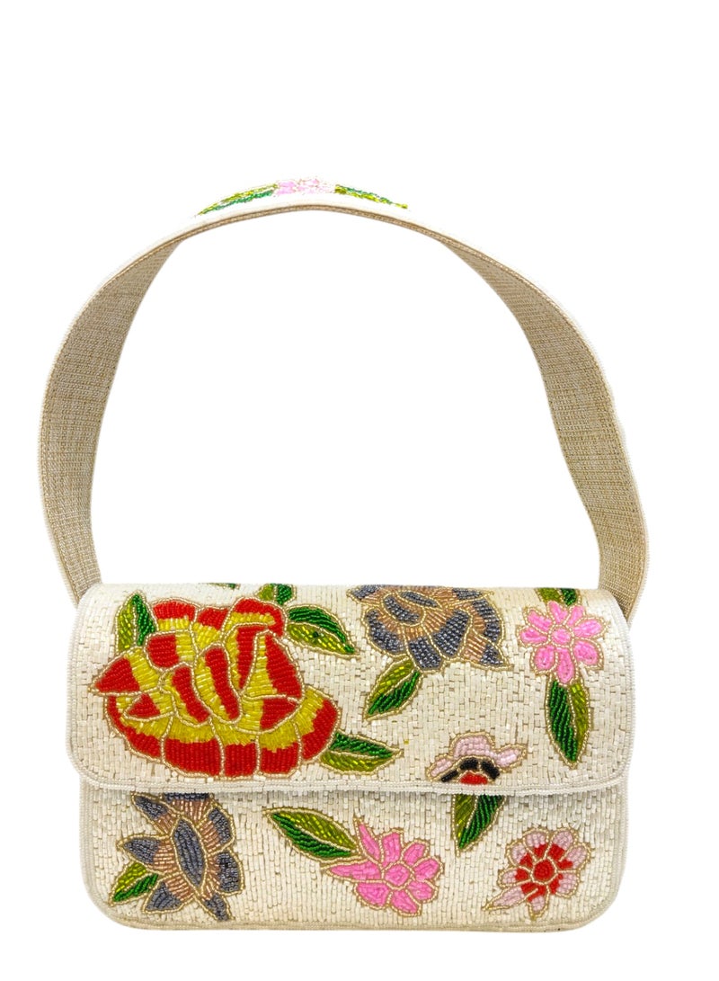 أركاد حقيبة كتف مطرزة يدوياً من أركاد – تصميم أنيق بتطريز زهري للسيدات - Image 1