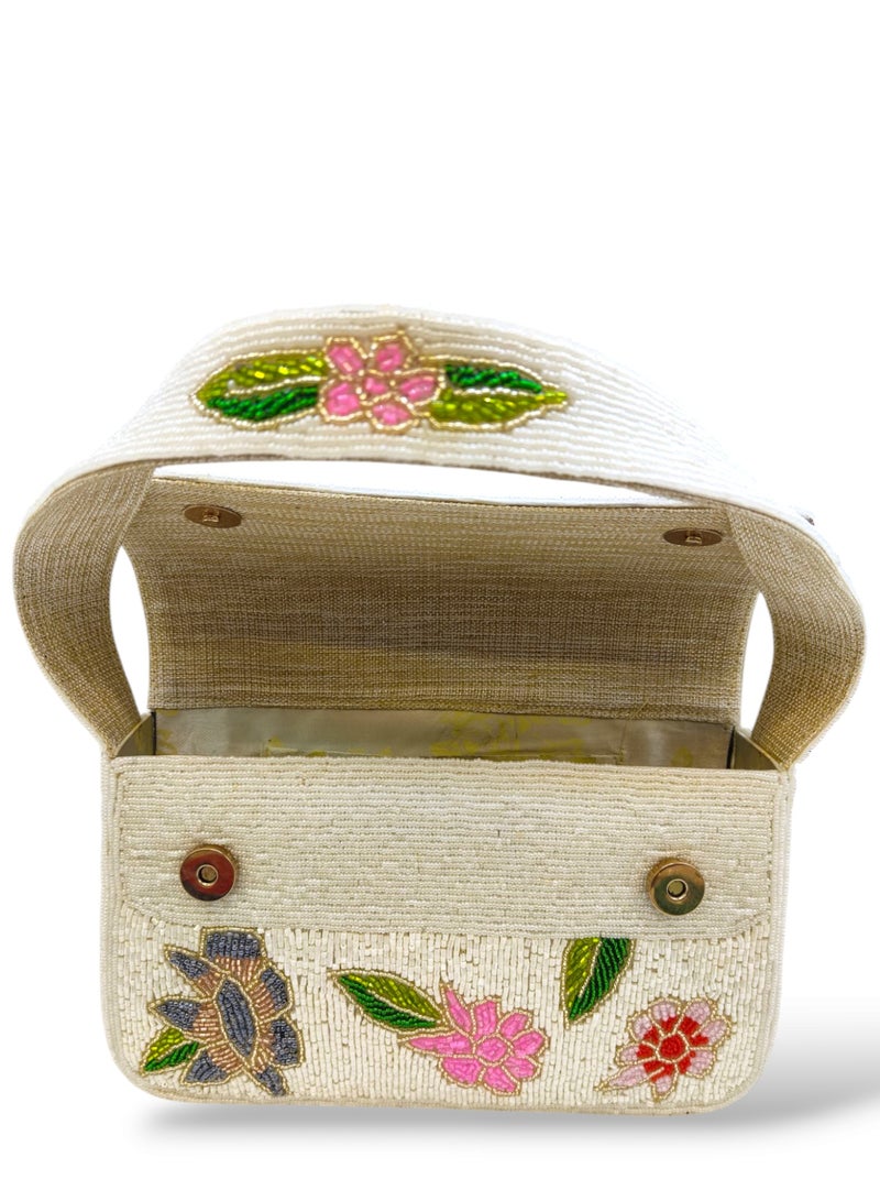 أركاد حقيبة كتف مطرزة يدوياً من أركاد – تصميم أنيق بتطريز زهري للسيدات - Image 5