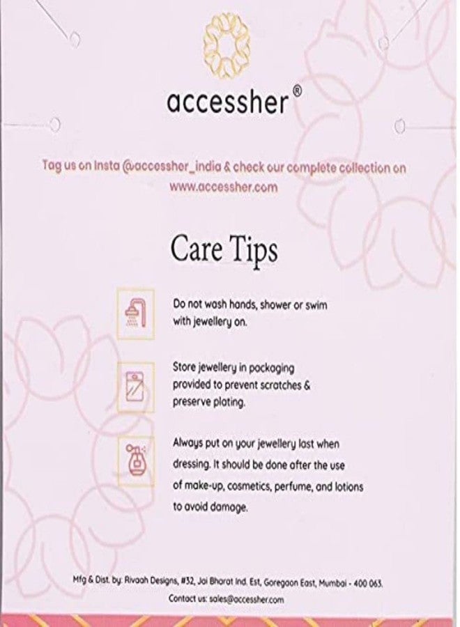 اكسيشر طوق شعر زفاف فضي اللون مزين من AccessHer للنساء - Image 5