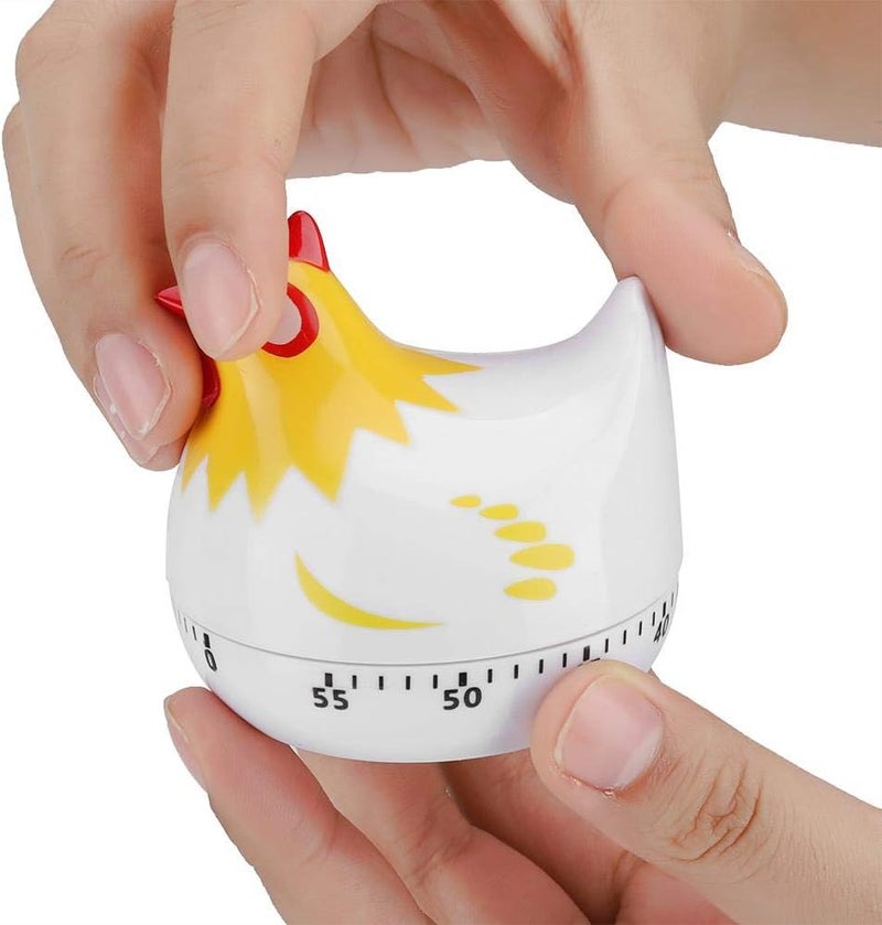 Jadeshay Kitchen Chicken Pattern Baking TimerChicken Pattern Countdown Kitchen Timer Reminder for Cooking BakingWhite - Image 4