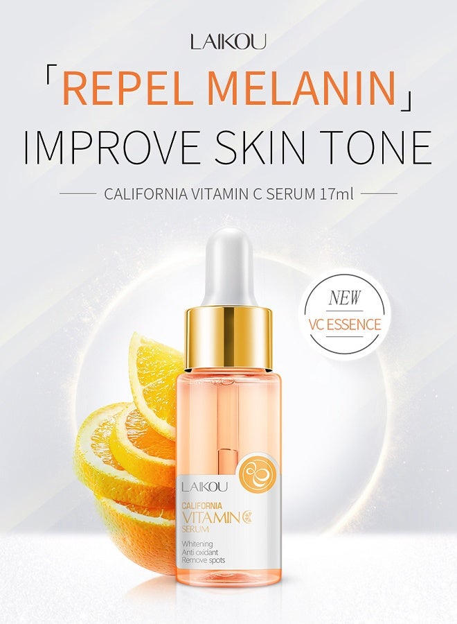 لايكو سيروم فيتامين سي من كاليفورنيا مع حمض الهيالورونيك تركيبة عضوية ثابتة للبشرة لبشرة الوجه تحسين خلاصة إزالة العيوب 17 مل - Image 2