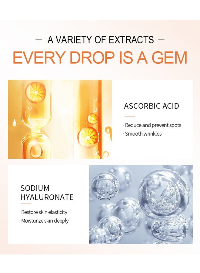 لايكو سيروم فيتامين سي من كاليفورنيا مع حمض الهيالورونيك تركيبة عضوية ثابتة للبشرة لبشرة الوجه تحسين خلاصة إزالة العيوب 17 مل - Image 4