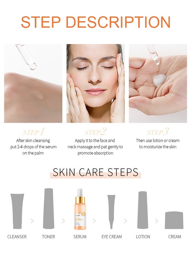 لايكو سيروم فيتامين سي من كاليفورنيا مع حمض الهيالورونيك تركيبة عضوية ثابتة للبشرة لبشرة الوجه تحسين خلاصة إزالة العيوب 17 مل - Image 5