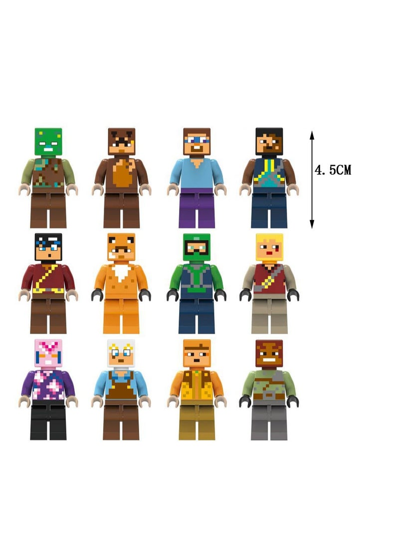 12-Piece Pixel Series Building Blocks Minifigures Model Toys Suitable For Boys Gifts Bag Pack  - Image 2