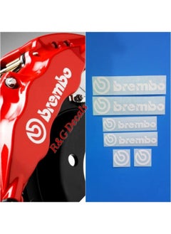 Brembo RAndG  Decal Combo Package For 6 Piston And 4 Piston And  Logos Brake Caliper Decal Sticker High Temp Set Of 6 Decals Instructions Decal Surface Preparation Solution White  - Image 1
