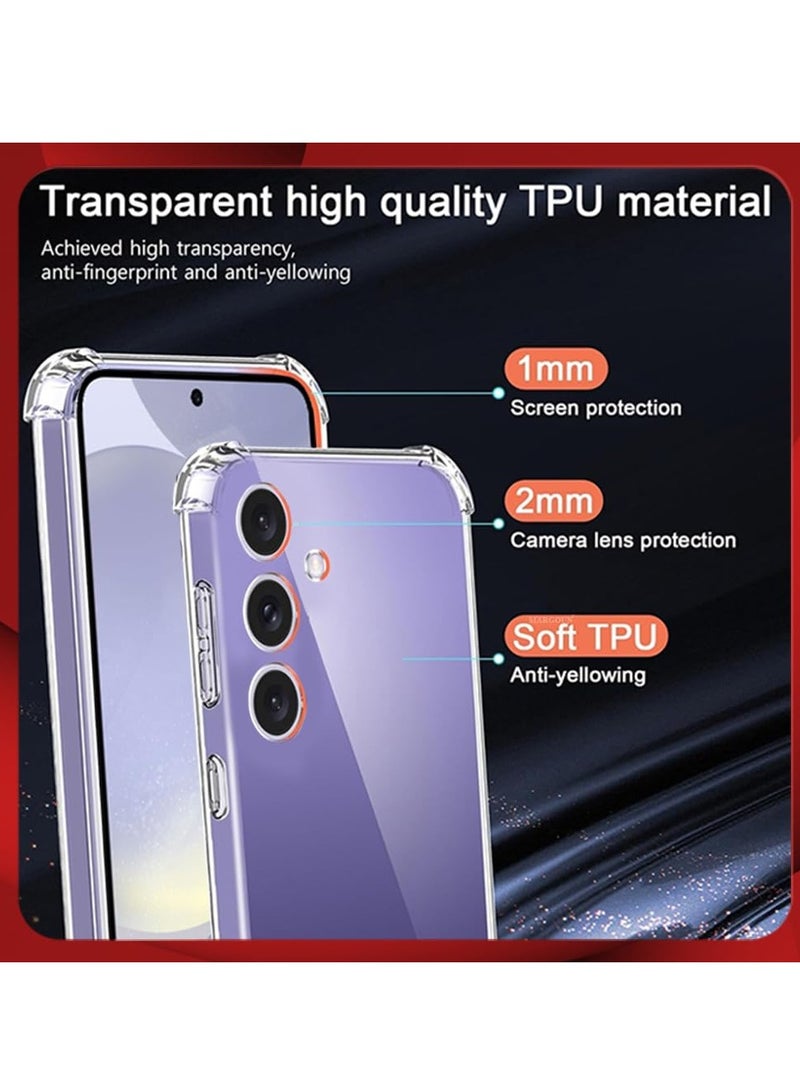 BORTONY Samsung S24 Plus Case 5G Clear Anti-scratch Soft Back Galaxy S24 Plus Cover Slim and Soft TPU Full Coverage Drop Proof for Samsung S24 Plus Case 6.7 inch - Image 3