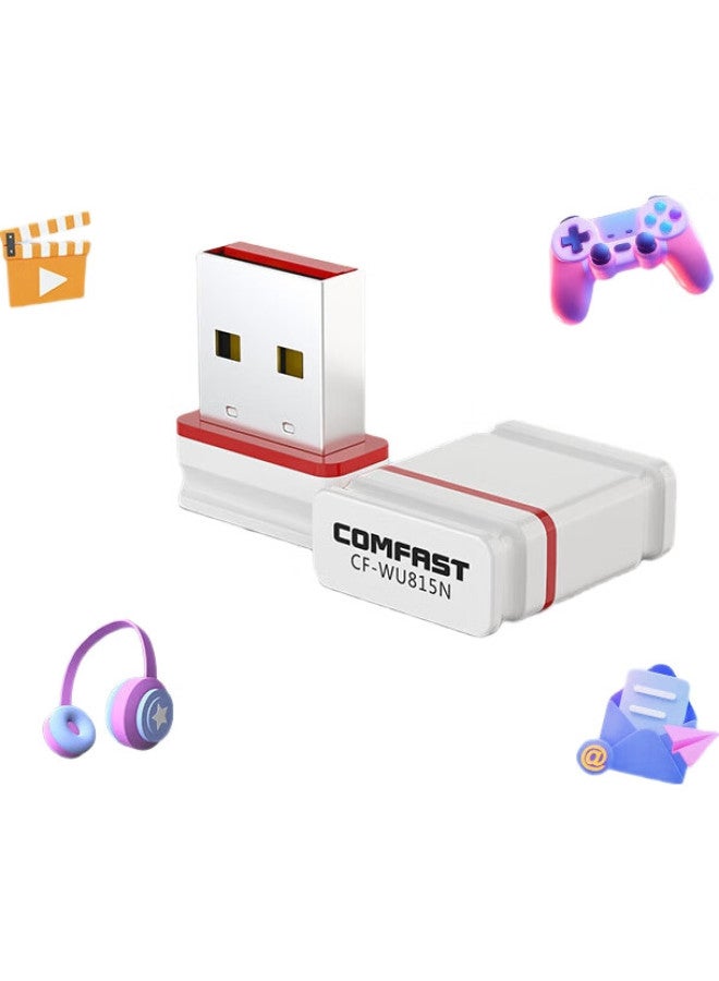 Comfast Cf-Wu815N Driver-Free Mini External Usb Wireless Network Adapter For Desktop And Laptop, Portable Wifi Receiver And Transmitter - Image 1