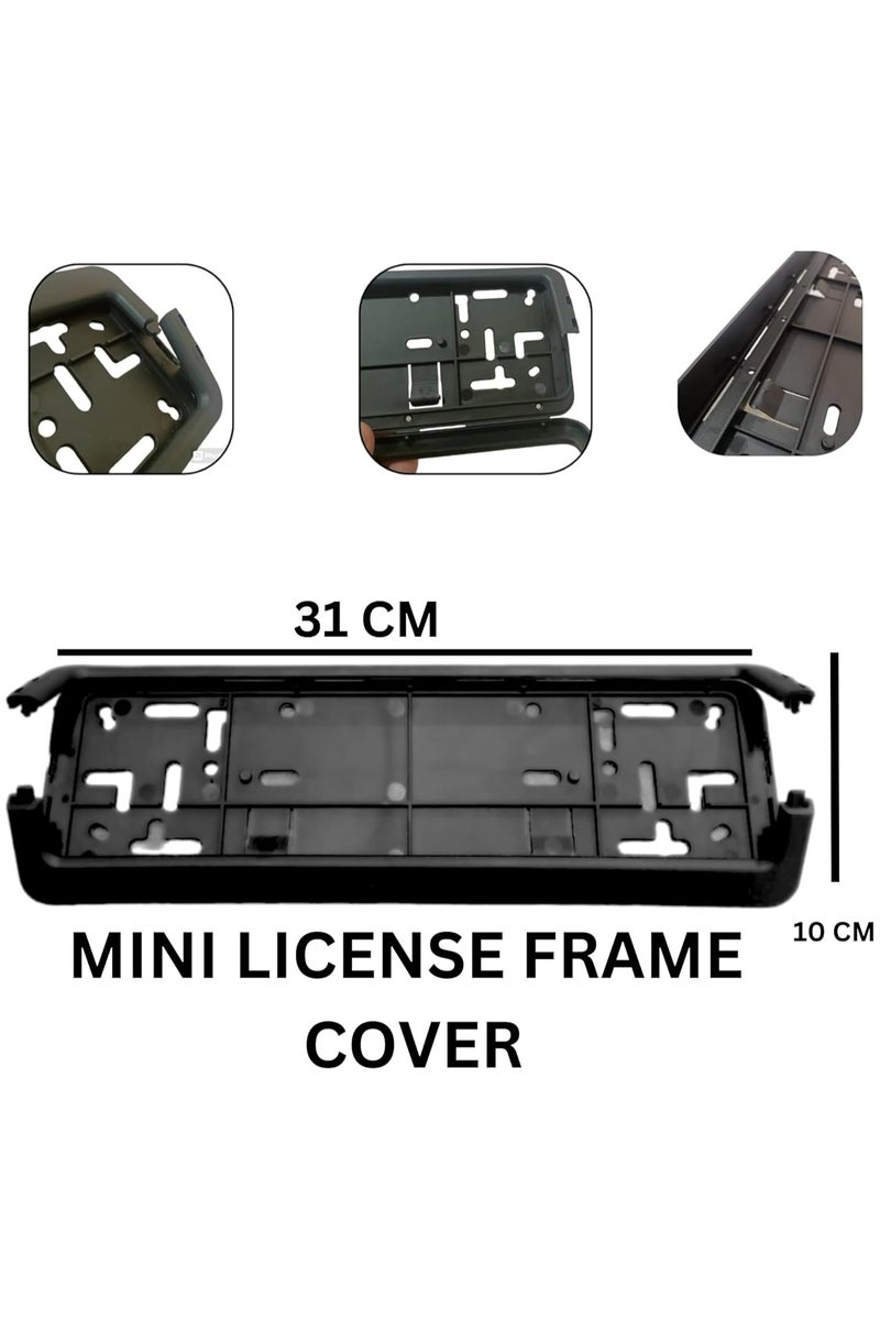 إيتافا حامل إطار لوحة أرقام فاخر للسيارات | إطار لوحة أرقام صغير للسيارات الرياضية والفاخرة | طقم من قطعتين | المقاس: 31 × 10 سم | غطاء لوحات فاخر لجميع إمارات الدولة – الإمارات العربية المتحدة - Image 3