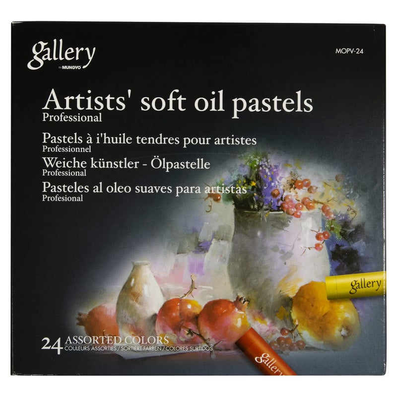 MUNGYO Gallery Artists' Soft Oil Pastels, 24 Assorted Colors - Professional Grade Oil Pastels for Artists - Image 2