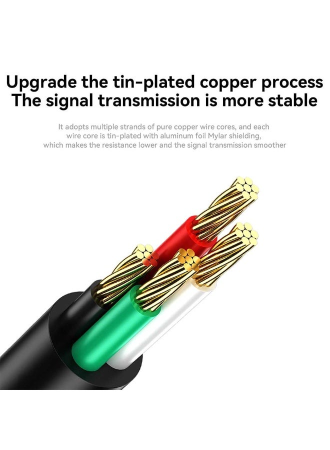 فيج جيج محول VGA إلى HDMI مع الصوت والطاقة - نحاس خالٍ من الأكسجين، بدقة 1080 بكسل عالية الوضوح، مطلي بالذهب، توصيل وتشغيل باللون الأسود - Image 5