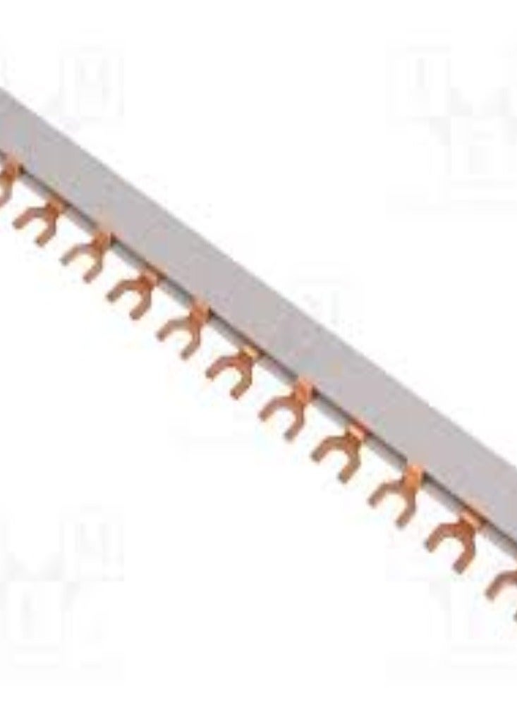 KNP KNP 2 Pole Copper Busbar Fork Type is a high conductivity electrical component designed for efficient power distribution in electrical systems.  - Image 2