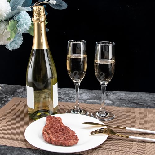 UMEIED Champagne Glasses, Set of 12 Champagne Flutes with Classic Shape, Long stem Sparkling Wine glasses for Wedding, Restaurant, Bar, Wine Toasting, Clear - Image 5