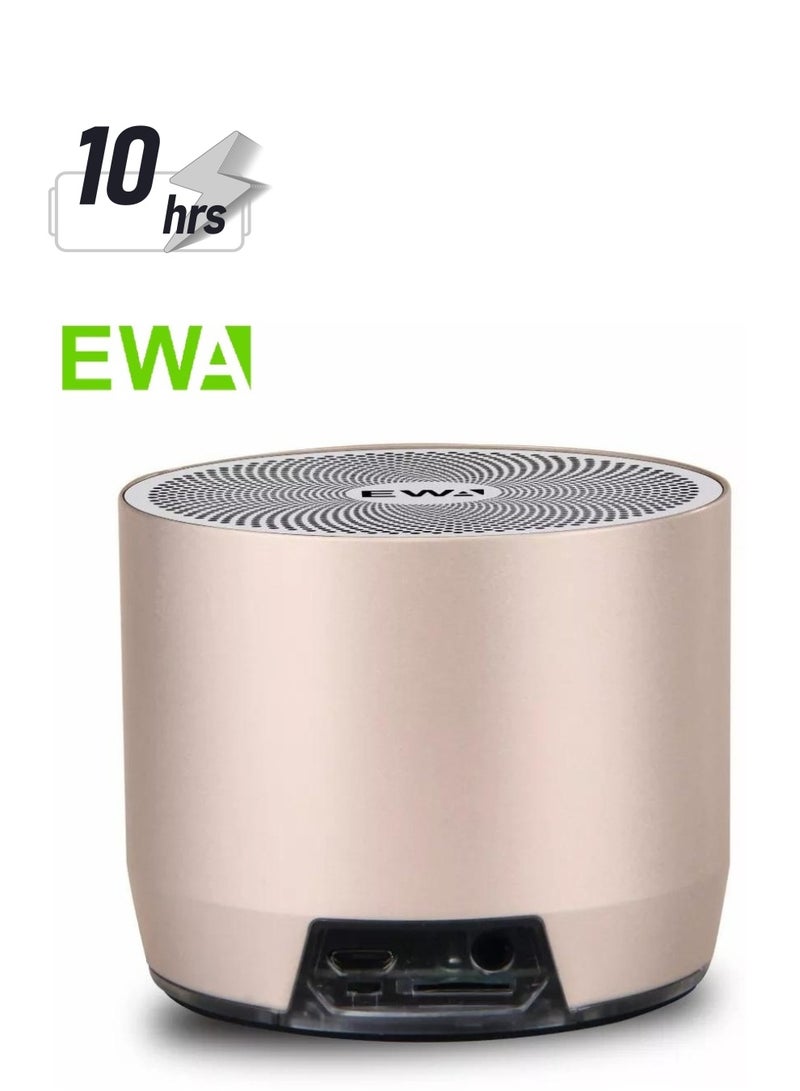 EWA مكبرات صوت EWA A3 ميني 8 واط 3D ستيريو موسيقى محيطة لاسلكية بلوتوث مكبرات صوت محمولة دعم بطاقة TF USB (ذهبي) - Image 1