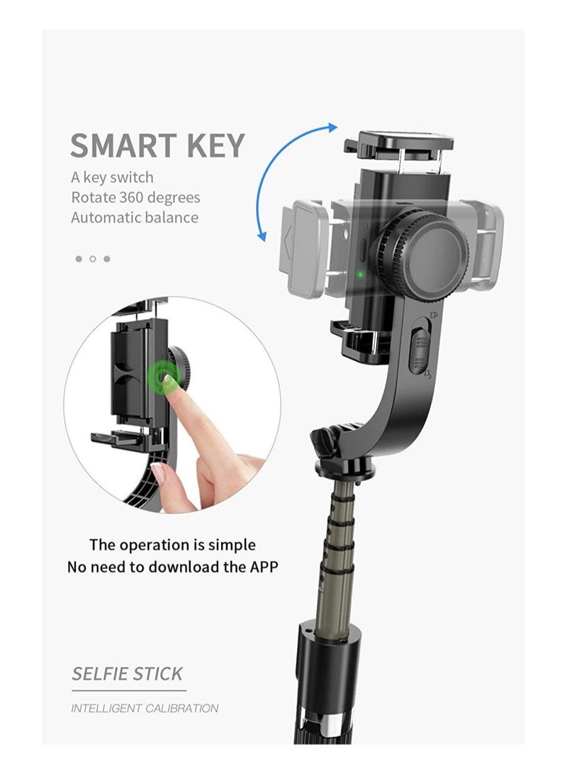 ELTRAZONE Gimbal Stabilizer for Smartphone L08 Handheld Gimbal with 360°Auto Balance Remote Wireless Bluetooth Selfie Stick Pan-tilt Tripod with Built-in Bluetooth Remote - Image 4