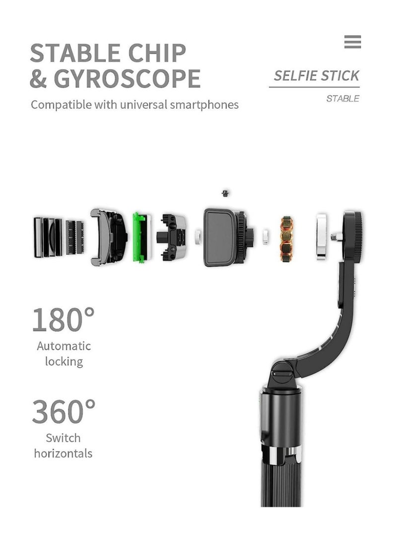 ELTRAZONE Gimbal Stabilizer for Smartphone L08 Handheld Gimbal with 360°Auto Balance Remote Wireless Bluetooth Selfie Stick Pan-tilt Tripod with Built-in Bluetooth Remote - Image 5