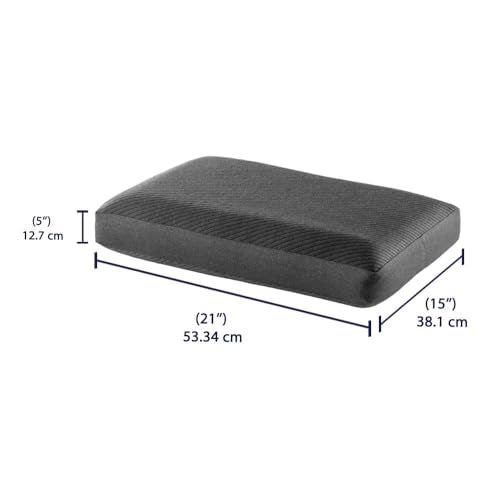 Wakefit Memory Foam Pillow | 1 Year Warranty | Orthopedic Pillows for Neck Pain, Pillow Memory Foam, Memory Pillow for Sleeping, Memory Foam Pillows (21 x 15 x 5 Inch, Set of 1 - Dark Grey) - Image 5