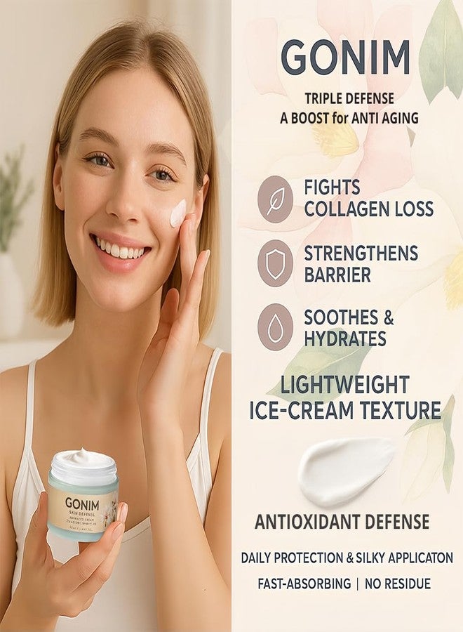 GONIM Face Moisturizer Korean Skin Care, Anti Aging Support with Collagen Activation,Skin Barrier Repair Face Cream, Daily Face Moisturizer for Dry, Sensitive Oily Skin,Shea Butter Hydration 1.69fl.oz - Image 2
