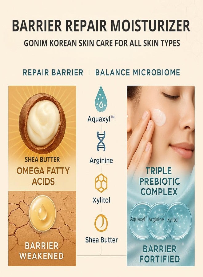 GONIM Face Moisturizer Korean Skin Care, Anti Aging Support with Collagen Activation,Skin Barrier Repair Face Cream, Daily Face Moisturizer for Dry, Sensitive Oily Skin,Shea Butter Hydration 1.69fl.oz - Image 4