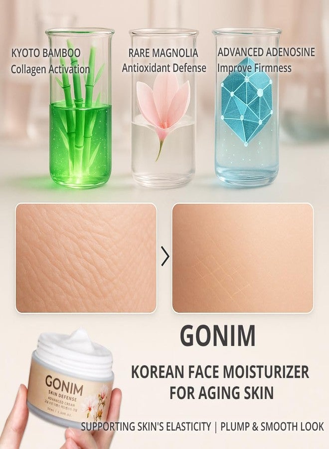 GONIM Face Moisturizer Korean Skin Care, Anti Aging Support with Collagen Activation,Skin Barrier Repair Face Cream, Daily Face Moisturizer for Dry, Sensitive Oily Skin,Shea Butter Hydration 1.69fl.oz - Image 3