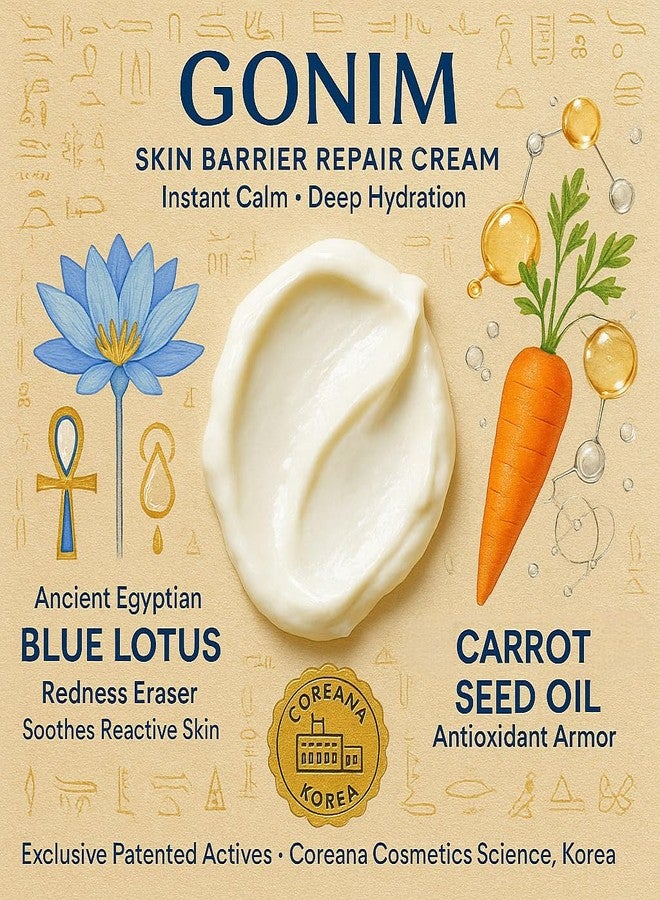 GONIM Face Moisturizer Korean Skin Care, Anti Aging Support with Collagen Activation,Skin Barrier Repair Face Cream, Daily Face Moisturizer for Dry, Sensitive Oily Skin,Shea Butter Hydration 1.69fl.oz - Image 5
