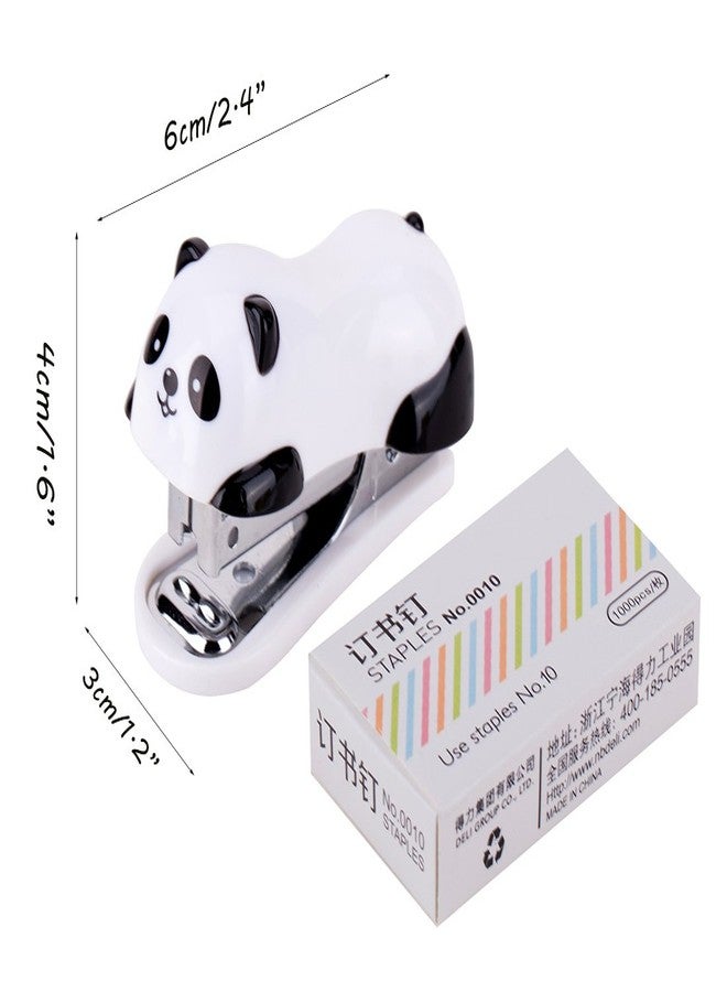 Unigift Mini Cartoon Panda Stapler Set For Student Use Office Desktop Stationery - Image 2
