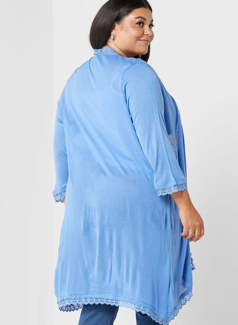 يورز كلوثينغ كارديغان مزين بدانتيل