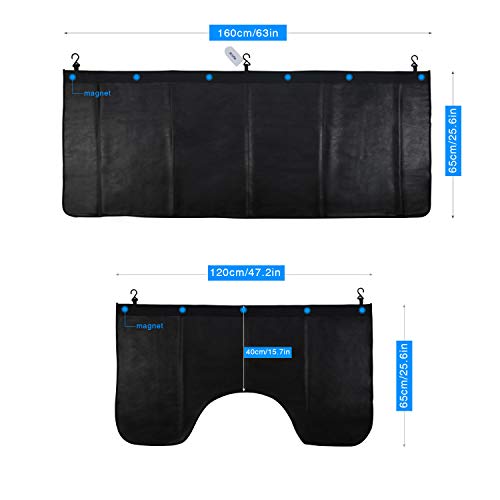 RUPSE 3 Pcs Fender Protectors for Mechanics,Microfiber Leather Car Fender Cover Mats Pads,Mechanic Magnetic Fender Protector Mat with Hooks - Image 3