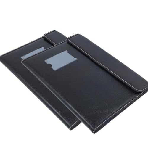 NSSP Leather Document File Folder Executive Folder for Certificate A4 Size Document Organizer Sleeve File for Office, Home, Banks, Professionals (Black, 20 Slevee (Pack 2)) - Image 1