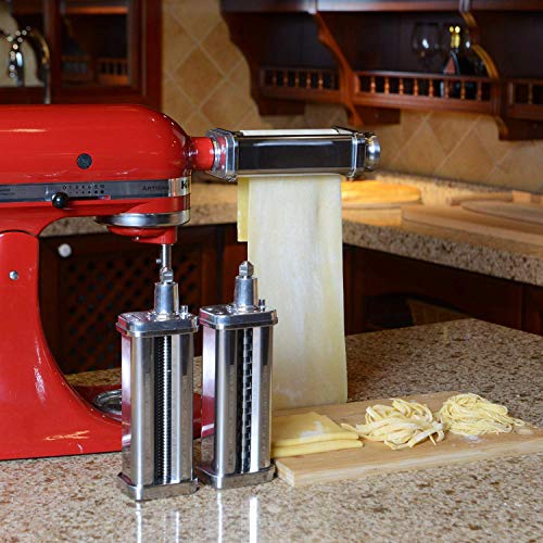 Cofun Pasta Attachment for KitchenAid Stand Mixer, 3 Piece Pasta Making Kit Including Pasta Roller, Cutter for Authentic Spaghetti and Fettuccine Sheets, Durable Noodle Accessories by Cofun - Image 5