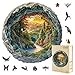 Jollitot Wooden Puzzles 3D Cave Forest Puzzle 300 Pieces Unique Animal Shaped Wood Challenging Jigsaw Puzzles Ideal for Adults Premium Wood Gift Box 134x133in - Image 2