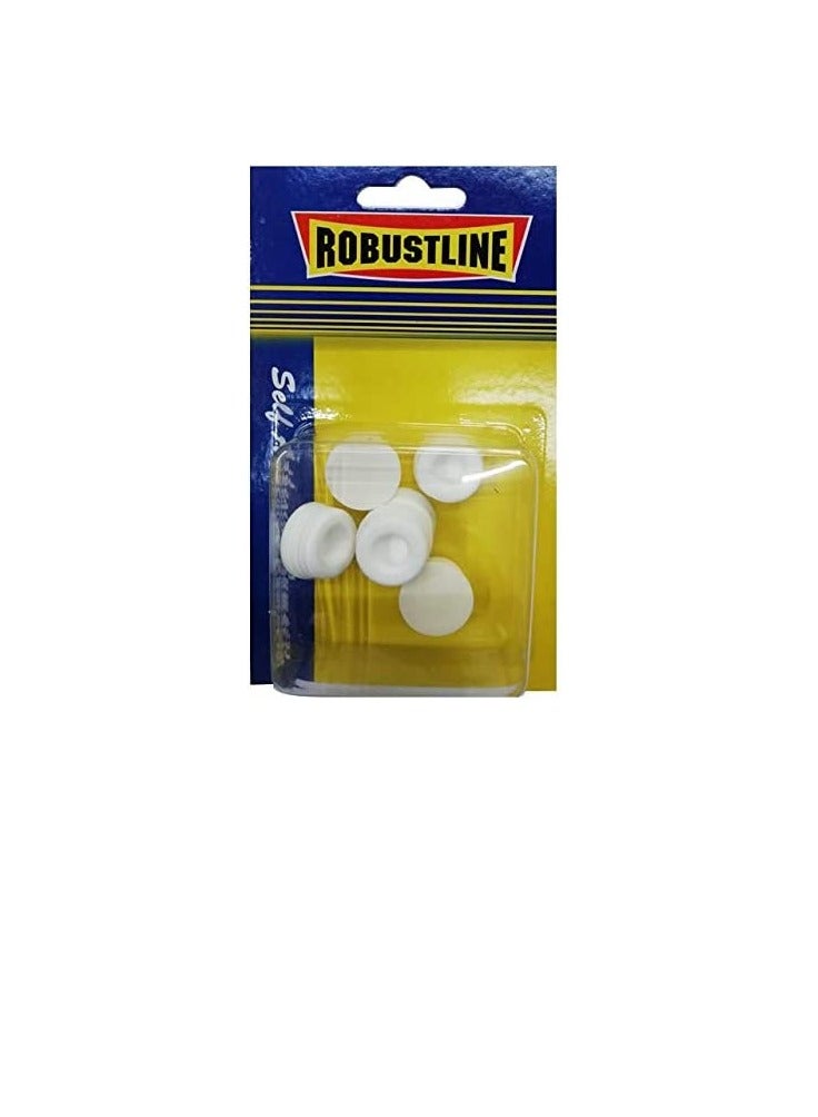 ROBUSTLINE Self Adhesive rubber bumper Blister pack white 6 pcs - Image 3