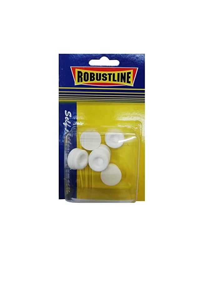 ROBUSTLINE Self Adhesive rubber bumper Blister pack white 6 pcs - Image 1