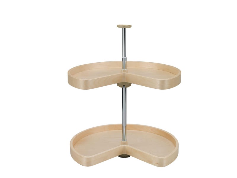 Rev-A-Shelf RevAShelf Banded Wood Kidney 2Shelf Lazy Susan Shelf for Corner Base Cabinets 