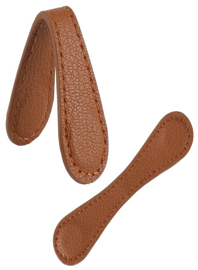 Vantoo Leather Magnetic Bookmarks for Women Men, Handmade Page Markers for Book Lovers for Reader Writers Authors Poets (2 Pack-Brown) - Image 1