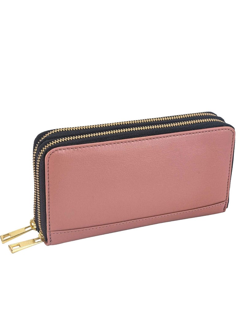 HORNBULL Light Pink Leather Wallet for Women and Designer Ladies Wallet for Women  - Image 1